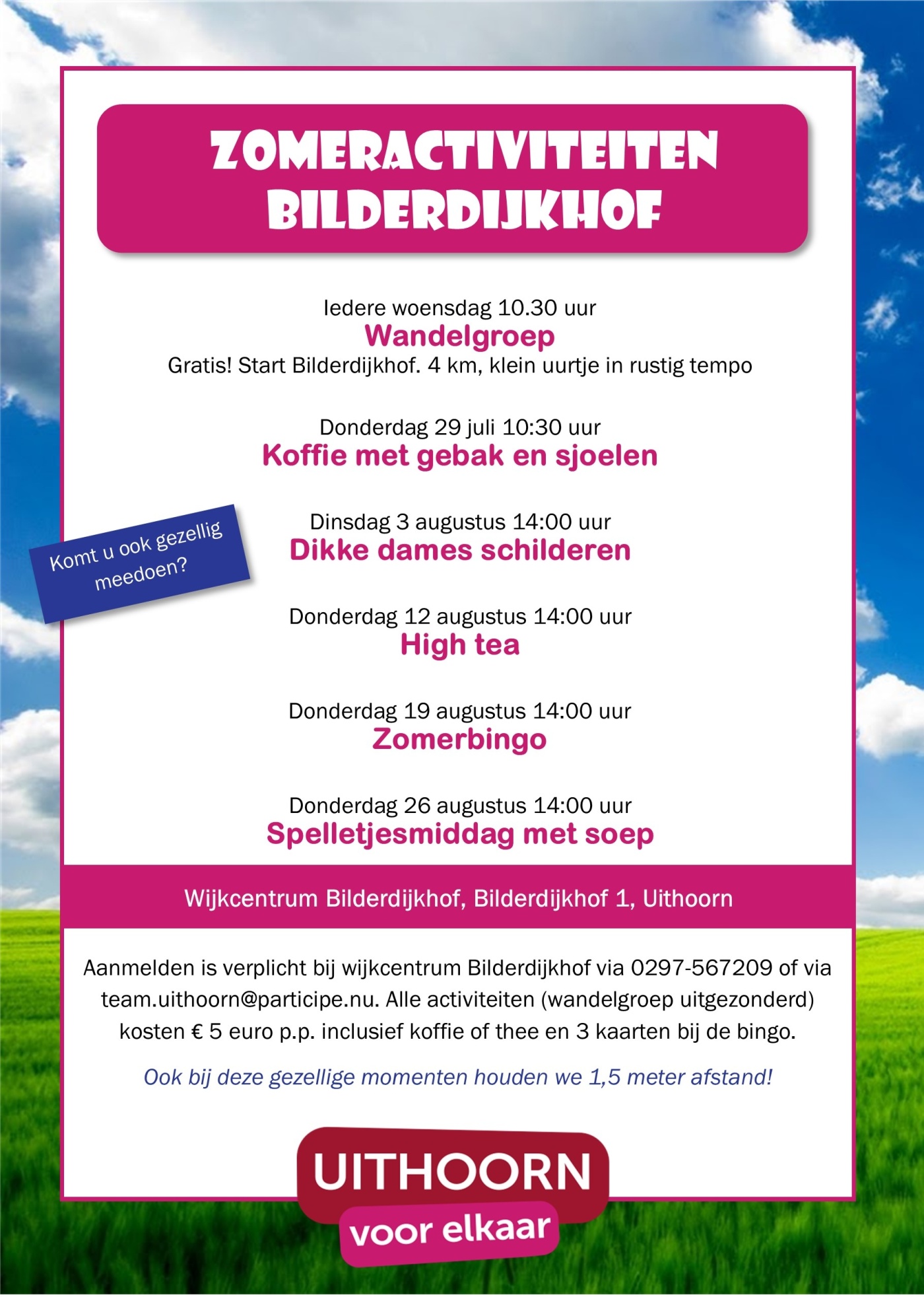 zomeractiviteiten Bilderdijkhof Uithoorn